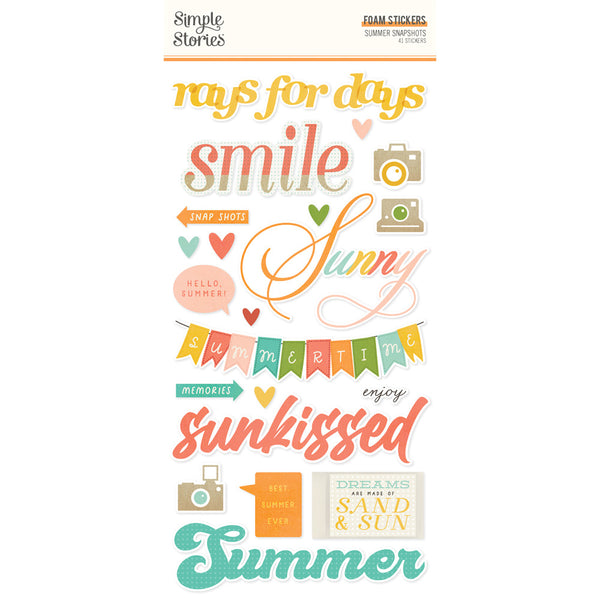 Simple Stories - Summer Snapshots - Foam Stickers