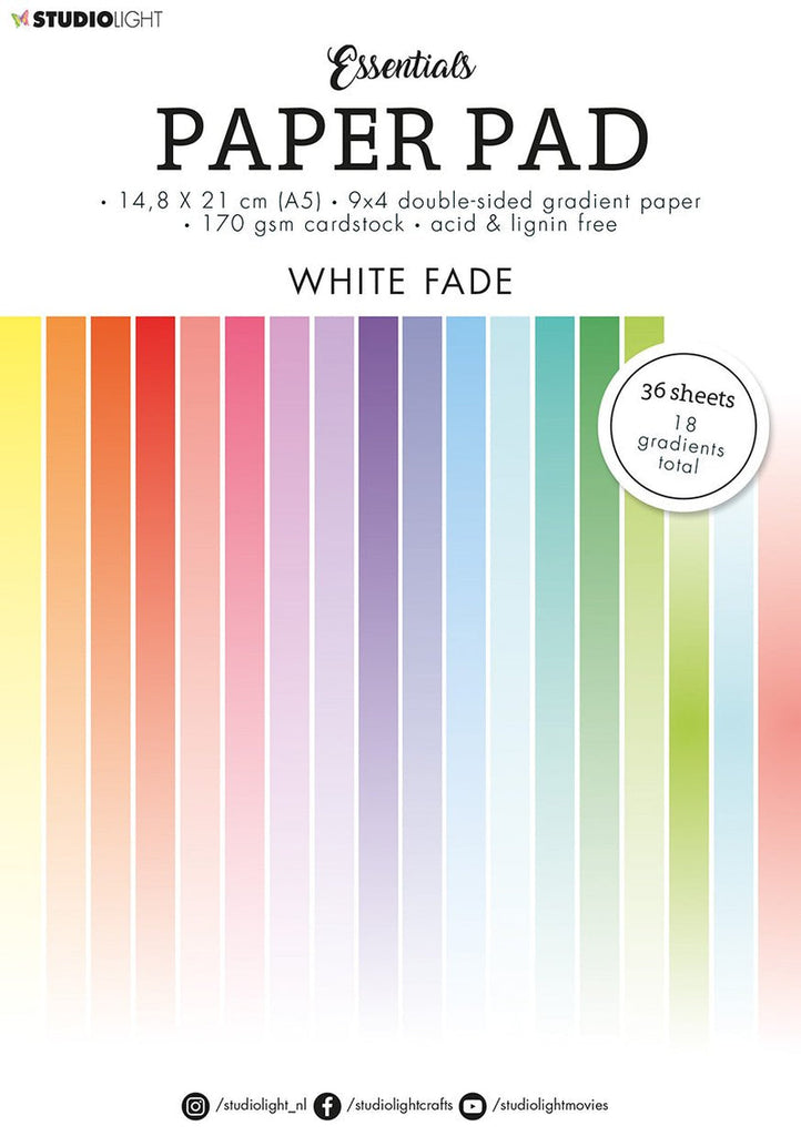 Studio Light - Essentials Paper Pad - White Fade Gradients