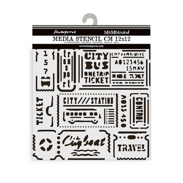 Stamperia - Art of Travelling - Tickets Stencil