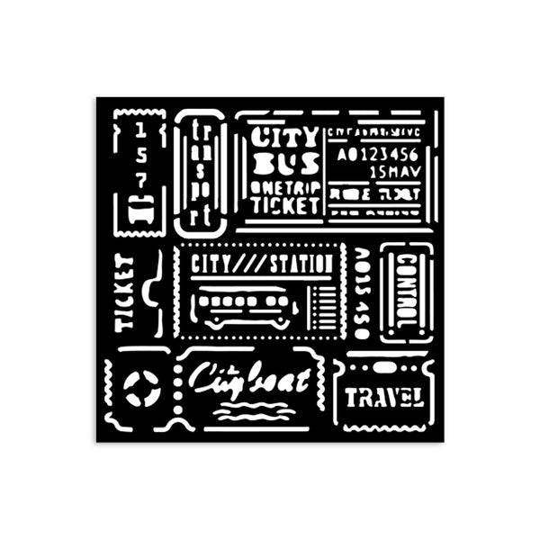 Stamperia - Art of Travelling - Tickets Stencil