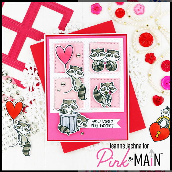 Pink and Main - Stole My Heart - Clear Stamp Set