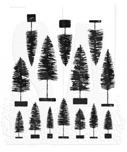 Stampers Anonymous - Tim Holtz - Bottlebrush Trees