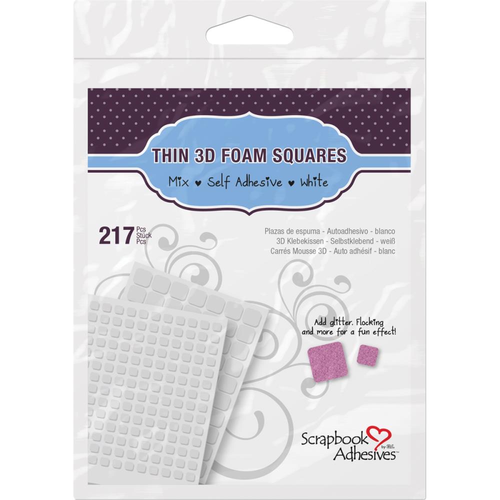 Scrapbook Adhesives - Thin 3D Foam Squares 217/pcs