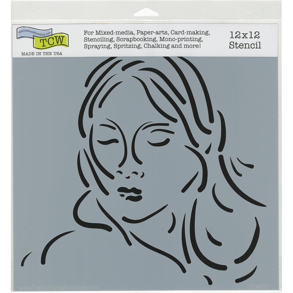 12x12 Crafter's Workshop - Mia stencil