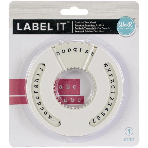 We R Memory Keepers - Label It - Small Serif Font Wheel