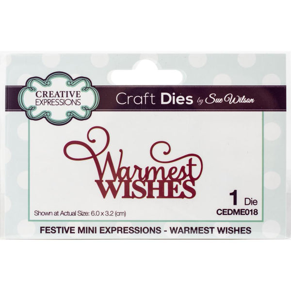 Creative Expressions - Craft Dies By Sue Wilson - Warmest Wishes