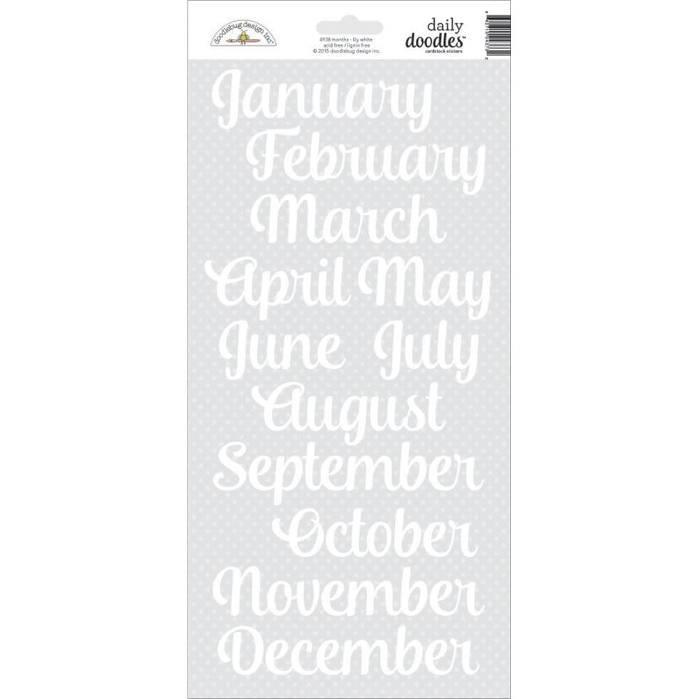 Doodlebug Designs - Daily Doodles - Lily White Months