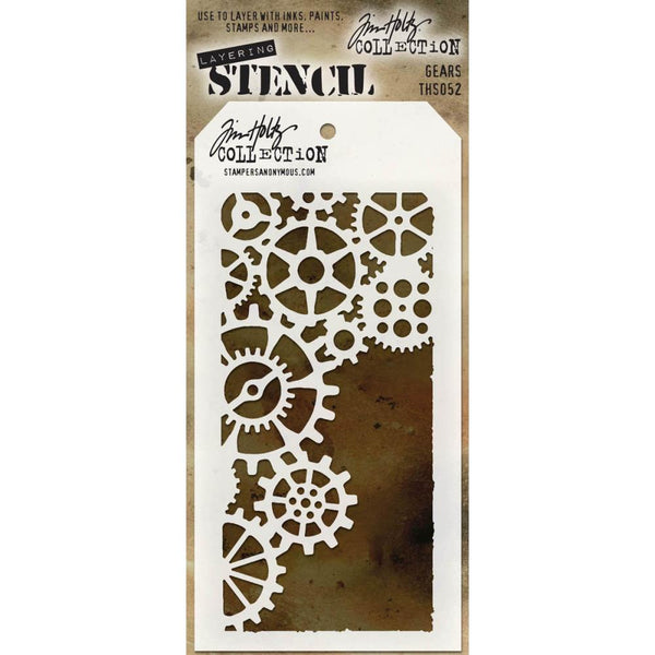 Stampers Anonymous - Tim Holtz - Layering Stencil - Gears