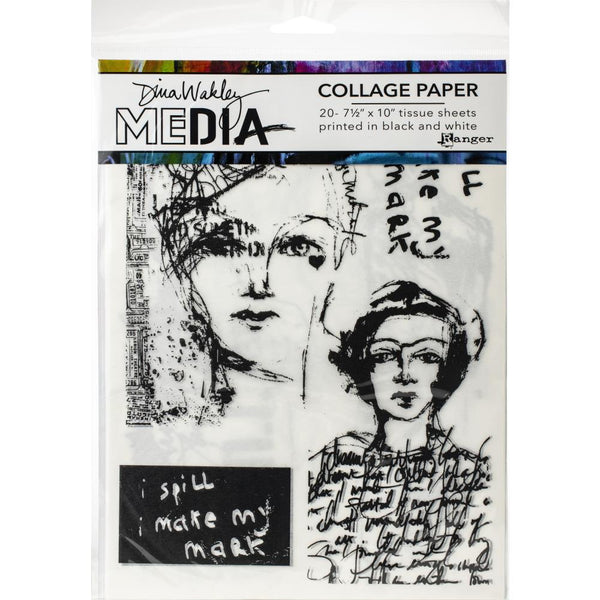 Dina Wakley Media - Collage Paper - Vintage & Sketches