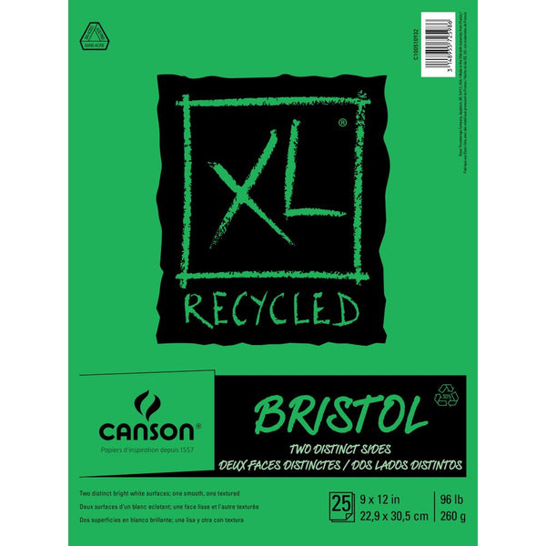 Canson - XL Recycled - Bristol Paper Pad 9"X12"