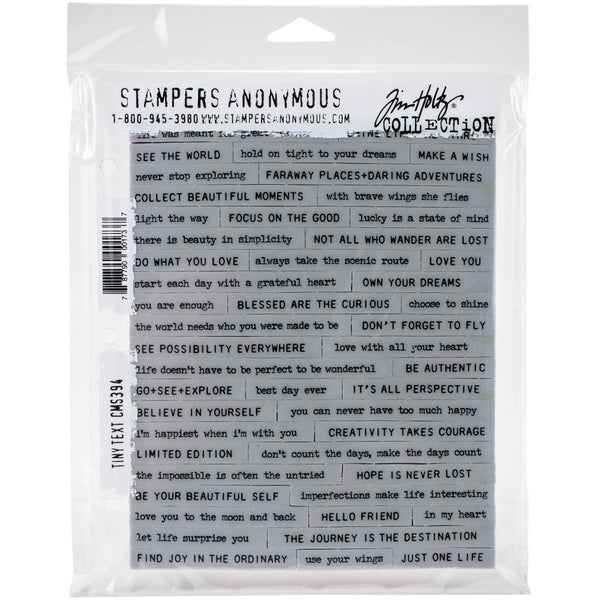 Stampers Anonymous - Tim Holtz - Tiny Text stamp set
