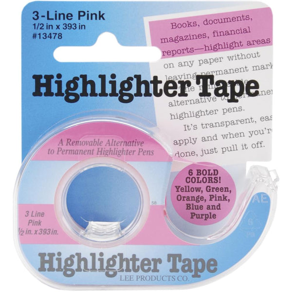 Lee Products - Highlighter Tape - Pink