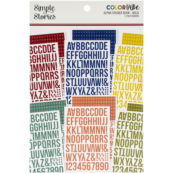 Simple Stories - Colour Vibe - Bold Alpha Sticker Book