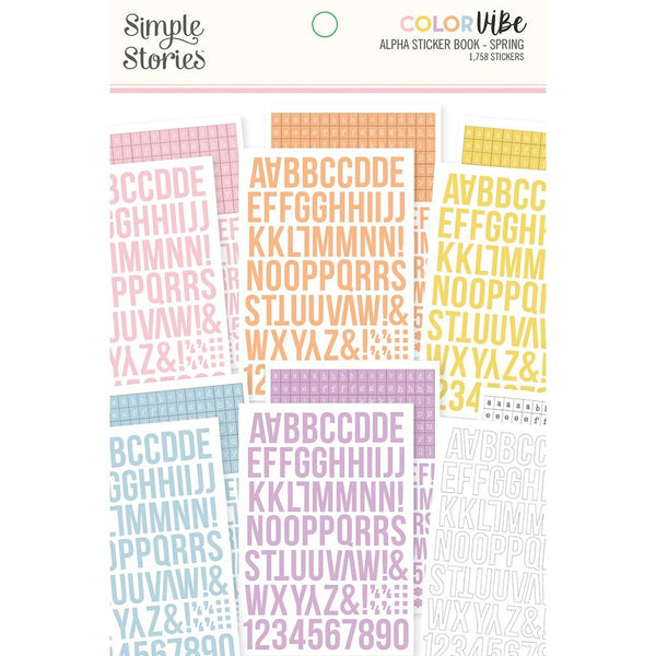 Simple Stories - Colour Vibe - Spring Alpha Sticker Book