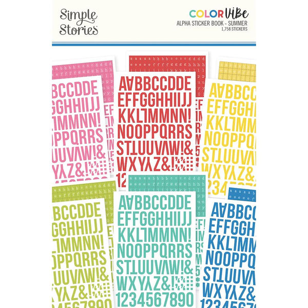 Simple Stories - Colour Vibe - Summer Alpha Sticker Book
