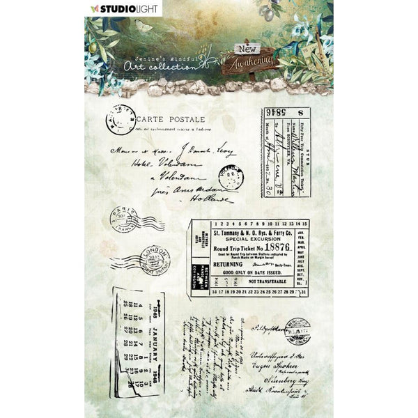 Studio Light - New Awakening - Postcards & Ticket stamp set