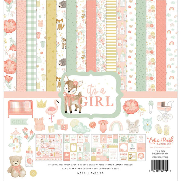 Echo Park - It's a Girl - 12 x 12 Collection Kit