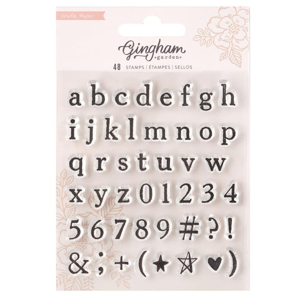 Crate Paper - Gingham Garden - Alphabet stamp set