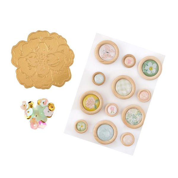 Crate Paper - Gingham Garden - Buttons pack