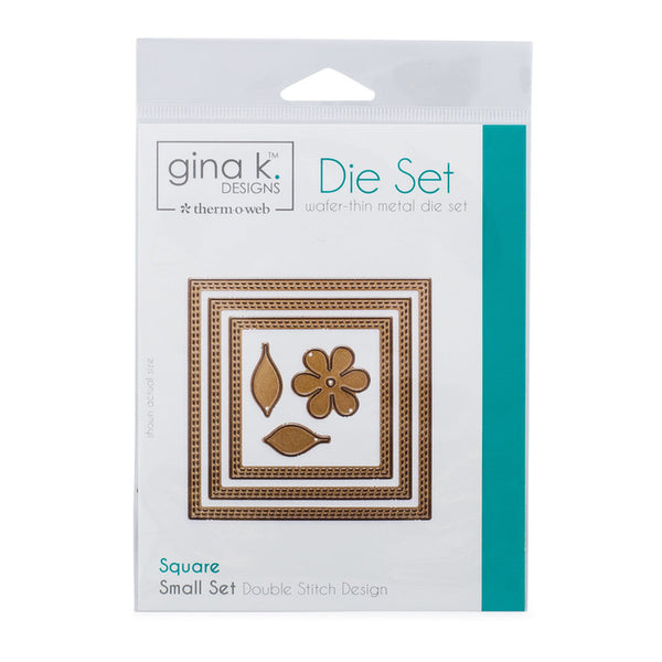 Therm-O-Web - Gina K. Designs - (3) Nested Square Dies - Double Stitch Design - Small Set