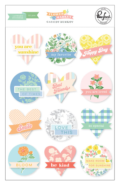 Pinkfresh Studio - Flower Market - Layered Stickers