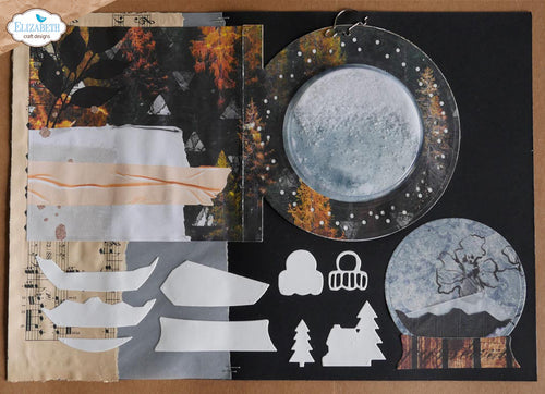 Elizabeth Craft Designs - Art Journal - Snow Globe