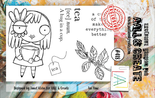 AALL & Create - Tea Time - A7 clear stamp set #418