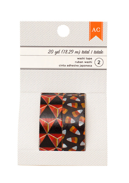 American Crafts - Halloween Washi Tape - Candy Corn/Orange & Black Diamond