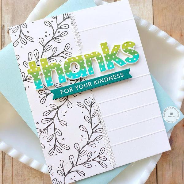 Taylored Expressions - Mini Strips - Thanks Add-ons Cling stamp set