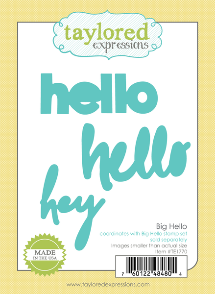 Taylored Expressions - Big Hello - Coordinating die set