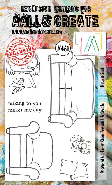 AALL & Create - Have a Seat - A6 clear stamp set #461