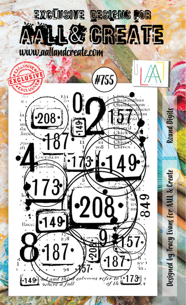 AALL & Create - Round Digits - A6 clear stamp set #755