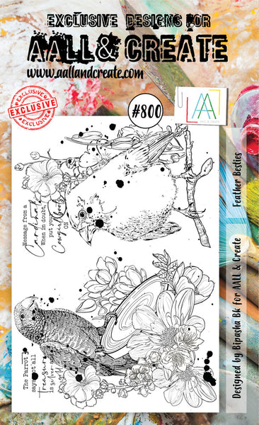 AALL & Create - Feather Besties - A6 clear stamp set 800