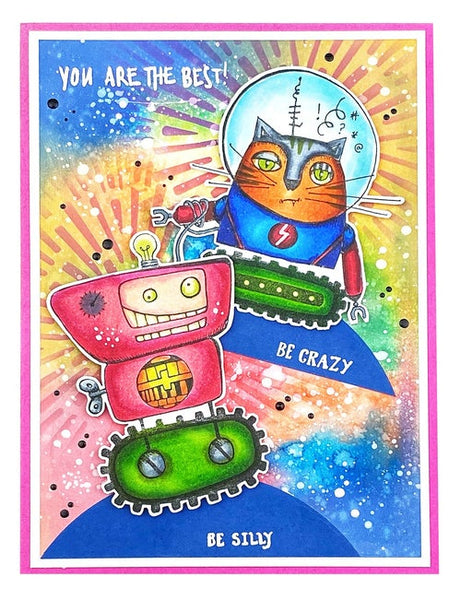 Studio Light - Art by Marlene - Out of This World - Space Cats stamp set