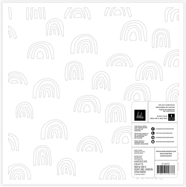 Heidi Swapp - Care Free - 12 x 12 Die Cut Cardstock Specialty Paper