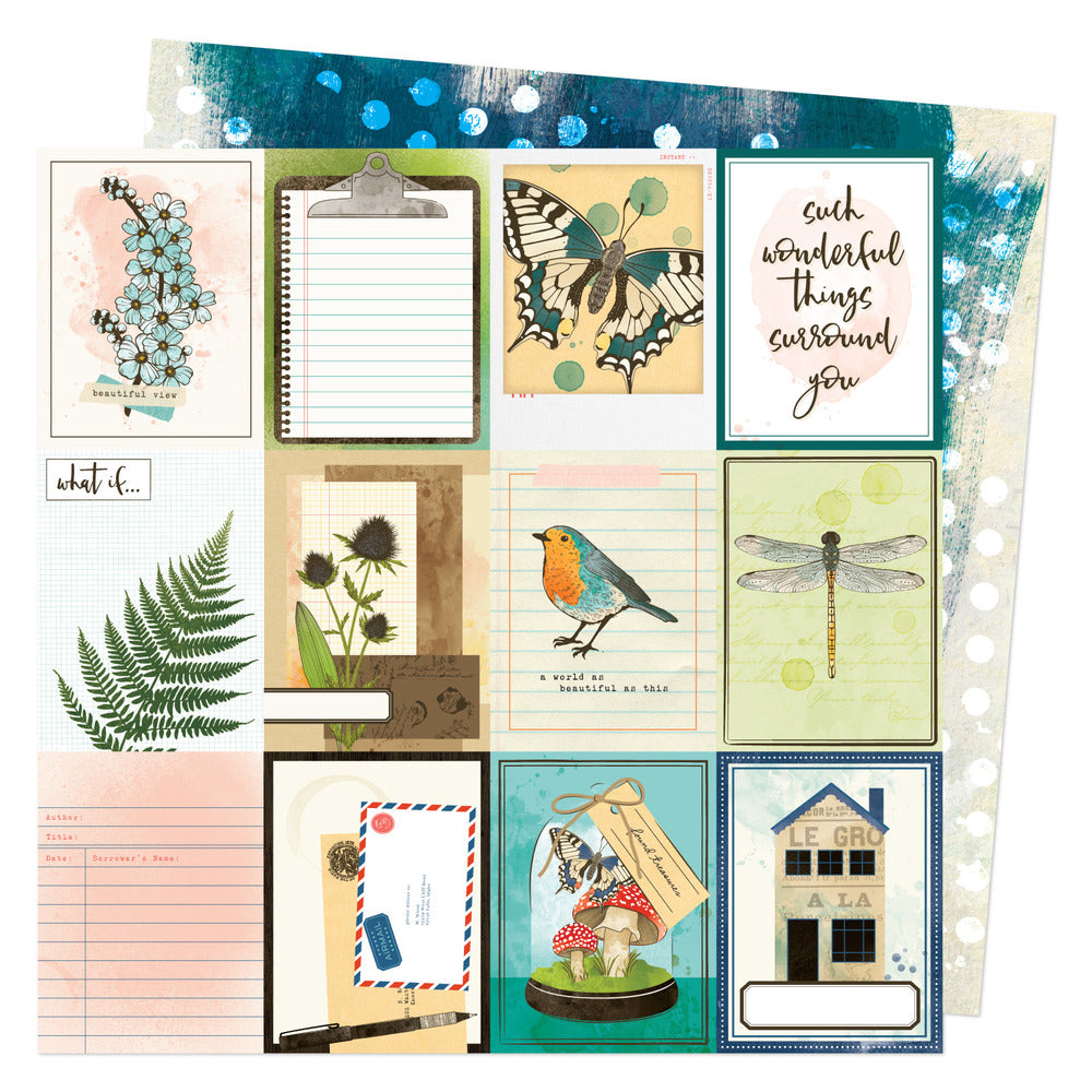 Vicki Boutin - Fernwood - 3 x 4 Journaling Cards pattern paper