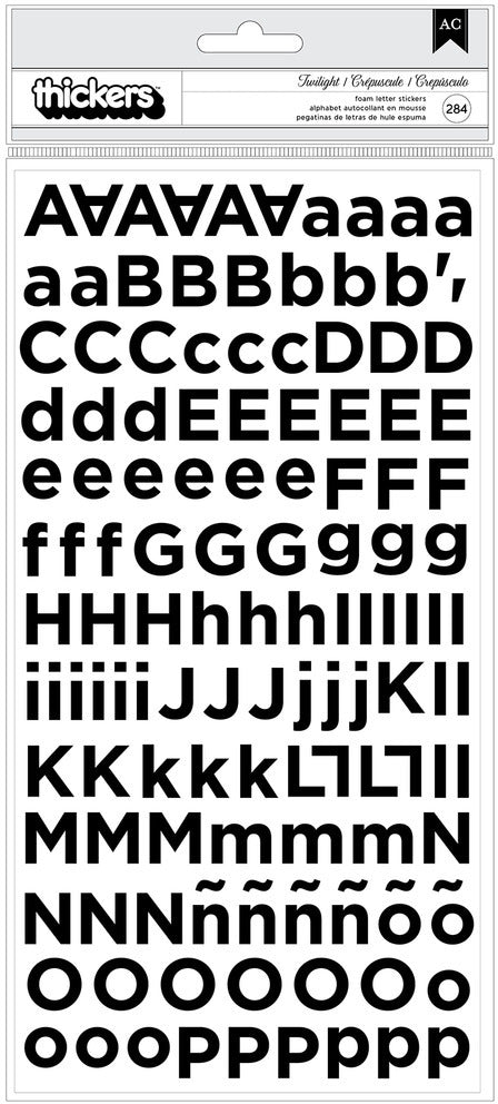 Amy Tangerine - Twilight - Alphabet Foam Thickers