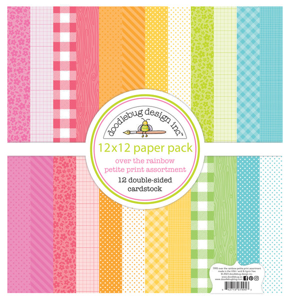 Doodlebug Design - Over the Rainbow - 12 x 12 Petite Prints Paper Pack
