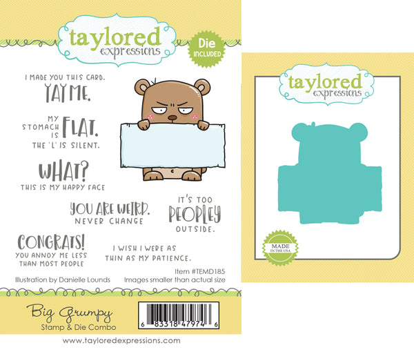Taylored Expressions - Big Grumpy - Stamp & Die Combo