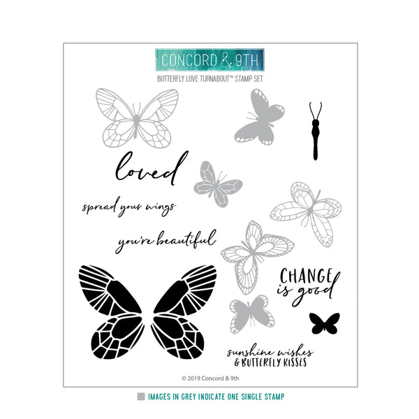 Concord & 9th - Butterfly Love Turnabout - Stamp and Die Bundle