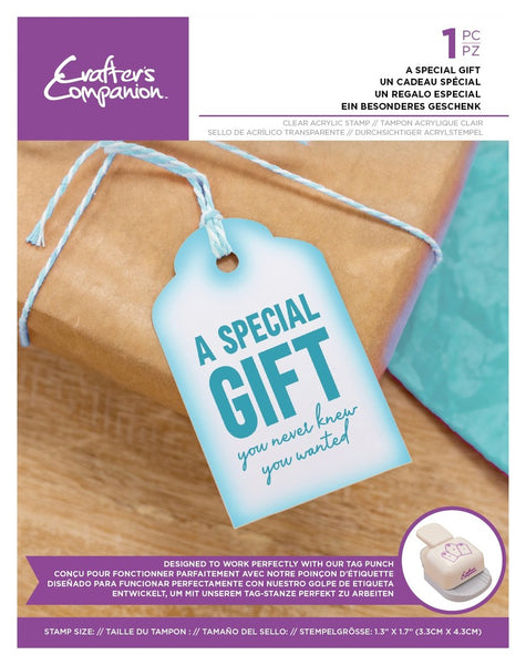 Crafter's Companion - Sentiment Tag - A Special Gift clear stamp