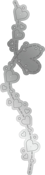 Crafters Companion - Gemini - Confetti Border Elements Die - Happy Hearts