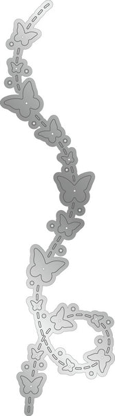 Crafters Companion - Gemini - Confetti Border Elements Die - Dancing Butterflies