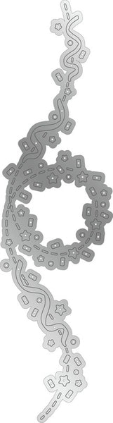 Crafters Companion - Gemini - Confetti Border Elements Die - Confetti Sprinkles