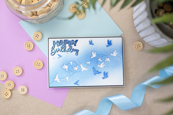 Crafters Companion - Gemini - Confetti Border Elements Die - In Flight