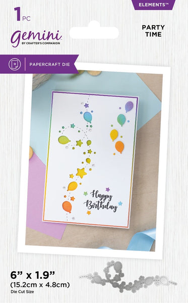 Crafters Companion - Gemini - Confetti Border Elements Die - Party Time