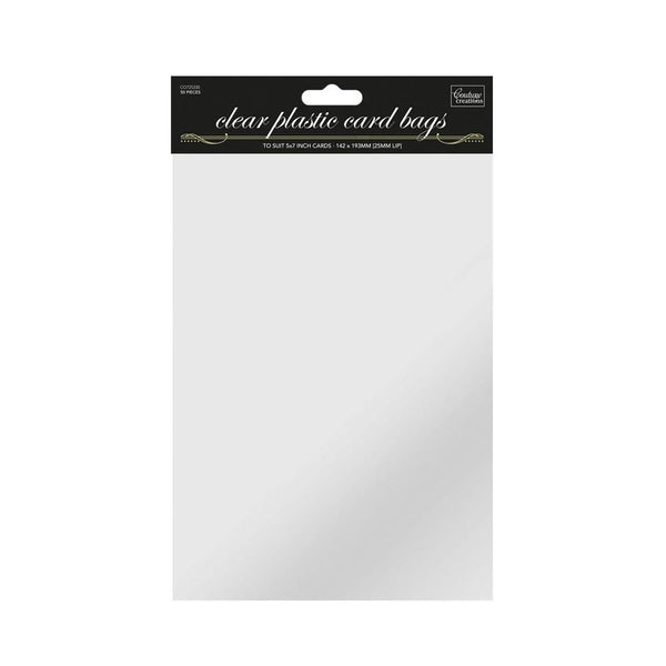 Couture Creations - Clear Plastic Card Bags - 5 x 7 50/pkg