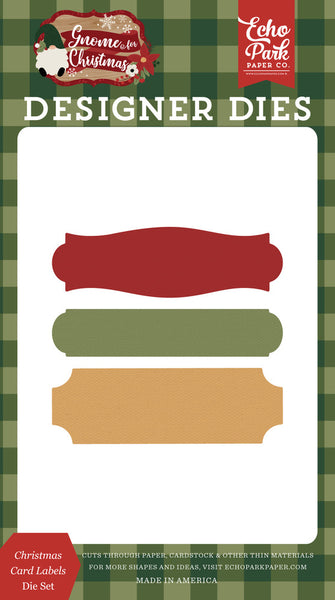 Echo Park - Gnome for Christmas - Christmas Card Labels Designer Die