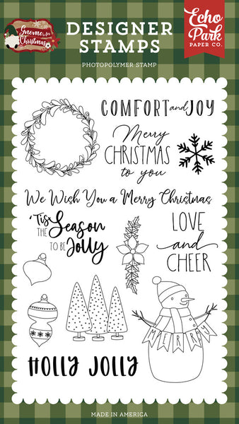 Echo Park - Gnome for Christmas - Comfort and Joy Clear Stamp
