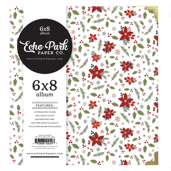 Echo Park - Gnome for Christmas - 6 x 8 Holiday Floral Album